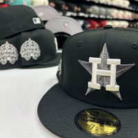 Image 2 of New Era 59Fifty Black Metallic Pewter “G-Star”