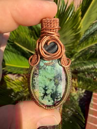 Image 1 of Turquoise & tourmaline 
