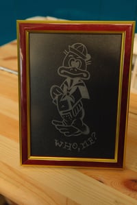 Image 1 of “ Who, me?” Hand engraved photo frame