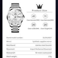 Image 4 of OLEVS Japan Movement Automatic Men's Watches 50M Waterproof Sapphire Crystal Mirror Luxury Brand Mec