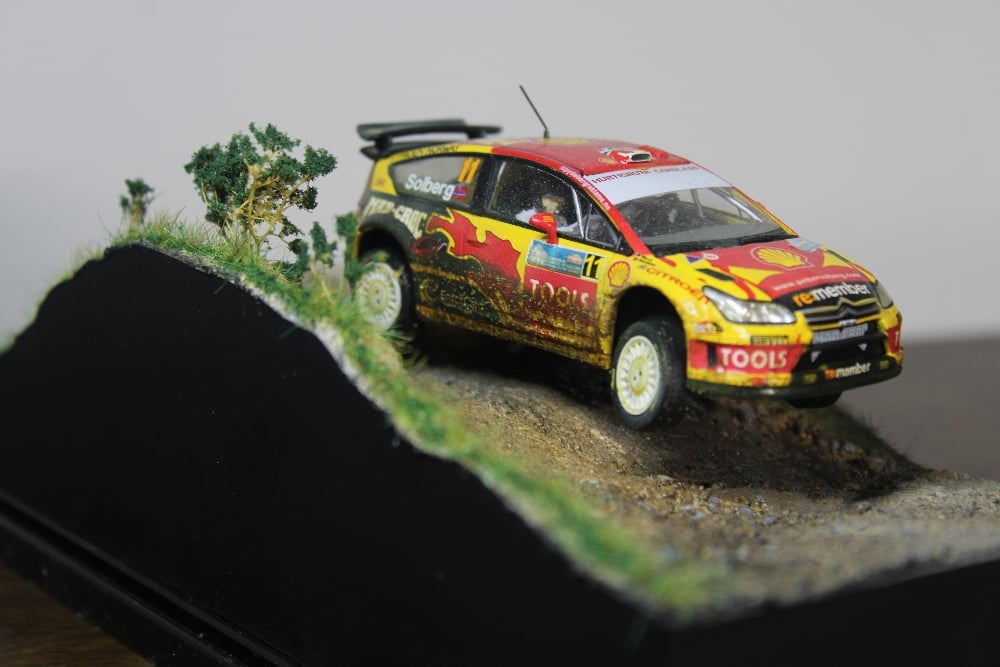 Rally Diorama 1/43 scale Solberg Rally Turkey Citroen C4 Art Piece