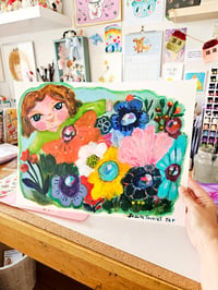Image 1 of Field of flowers - original painting