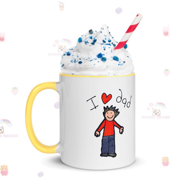 Image of I Love Dad Mug with Color Inside