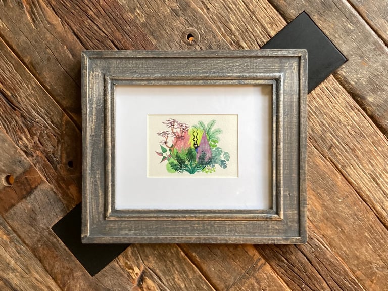 Jungle 1 Framed Original Watercolor Image 3