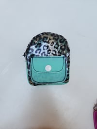 Image 4 of Leopard mini backpack keychain