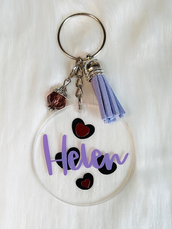 Image of Cute Name Personalized keychain