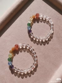 Image 3 of rainbow candy color bracelet彩虹糖色水晶手链