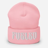 Image 4 of Fuckin' Fueled White Embroidered Beanies 