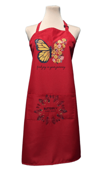Image 1 of Find Joy in Your Journey Apron (red)