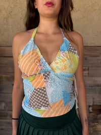 Image 1 of “Summertime pixie patches” halter top