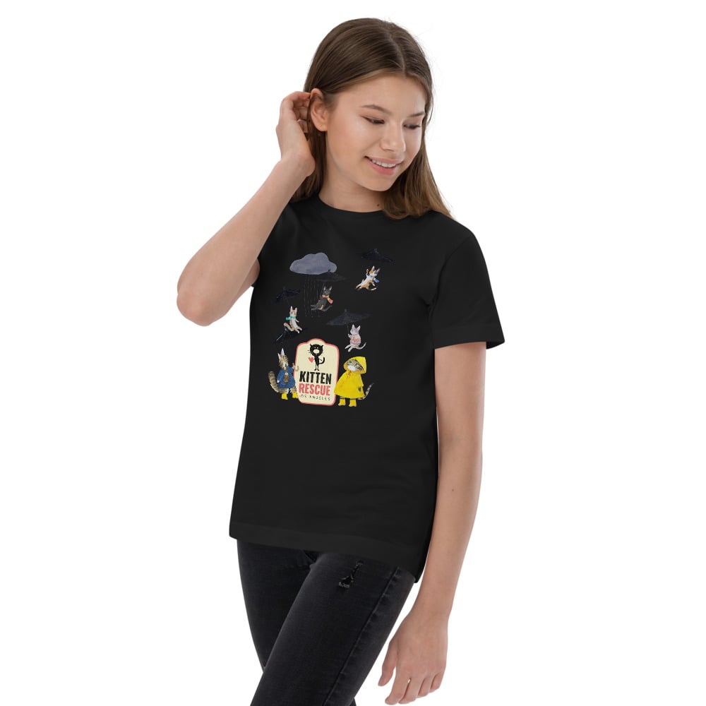 Image of "Its Raining Kittens" Youth jersey t-shirt