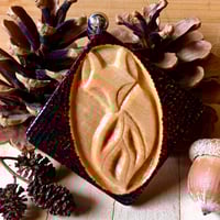 Image 2 of Fox Relief Carved Necklace Pendant 
