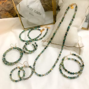 Image of BRACELET PAULA agates vertes