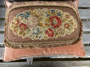 Cushion , Antique Bictorian Berlin work Needlepoint