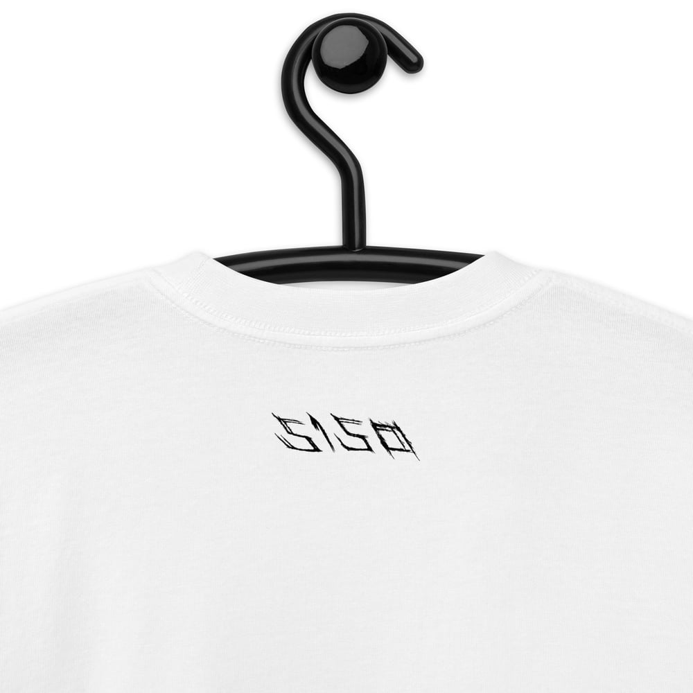 Image of 5150 barcode premium heavyweight tee white