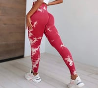 Image 1 of Red Swirl Leggings