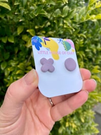 Image 2 of KISS ME STUDS - Lavender 
