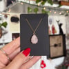 Rose Quartz & Gold Steel Drops