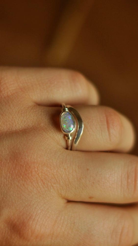 Image of Crystal Opal Stapelringe