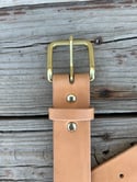 Italian Leather Belt - Natural Veg Tan - 1.5”