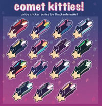 Image 4 of 🌈Comet Kitties! | Pride Vinyl Stickers