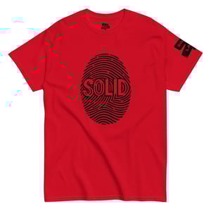 Image of Black Printed Solid T-Shirt