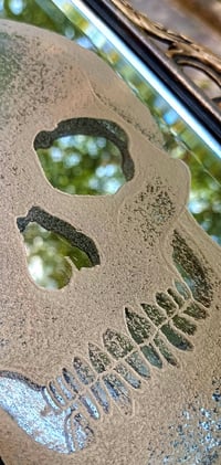 Image 2 of Golden skull mirror