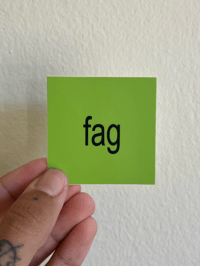 Image 1 of fag/brat Sticker