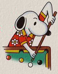 Snoopy Loves to play pool