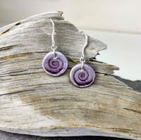 Image 1 of Ammonite earrings soft purple