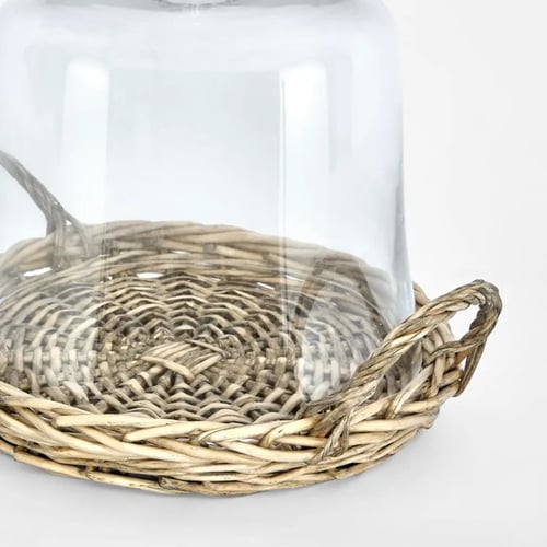 Image of Glass Cloche with Tray