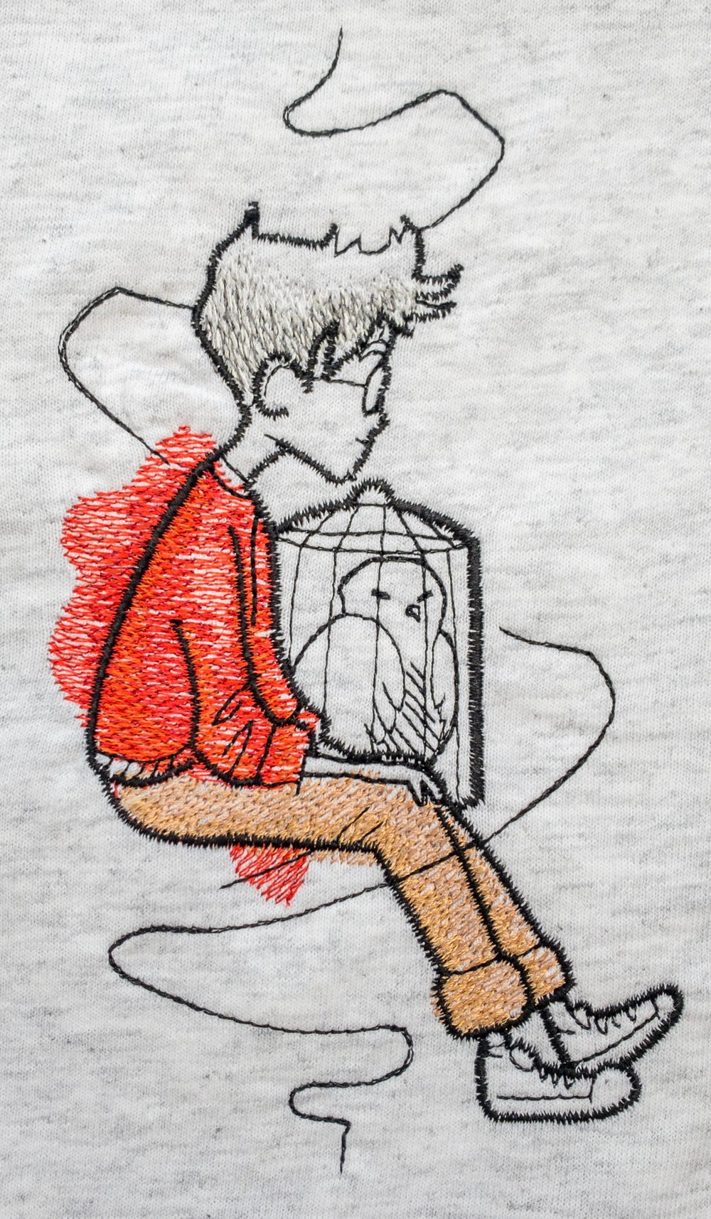 Watercolours Boy and Owl