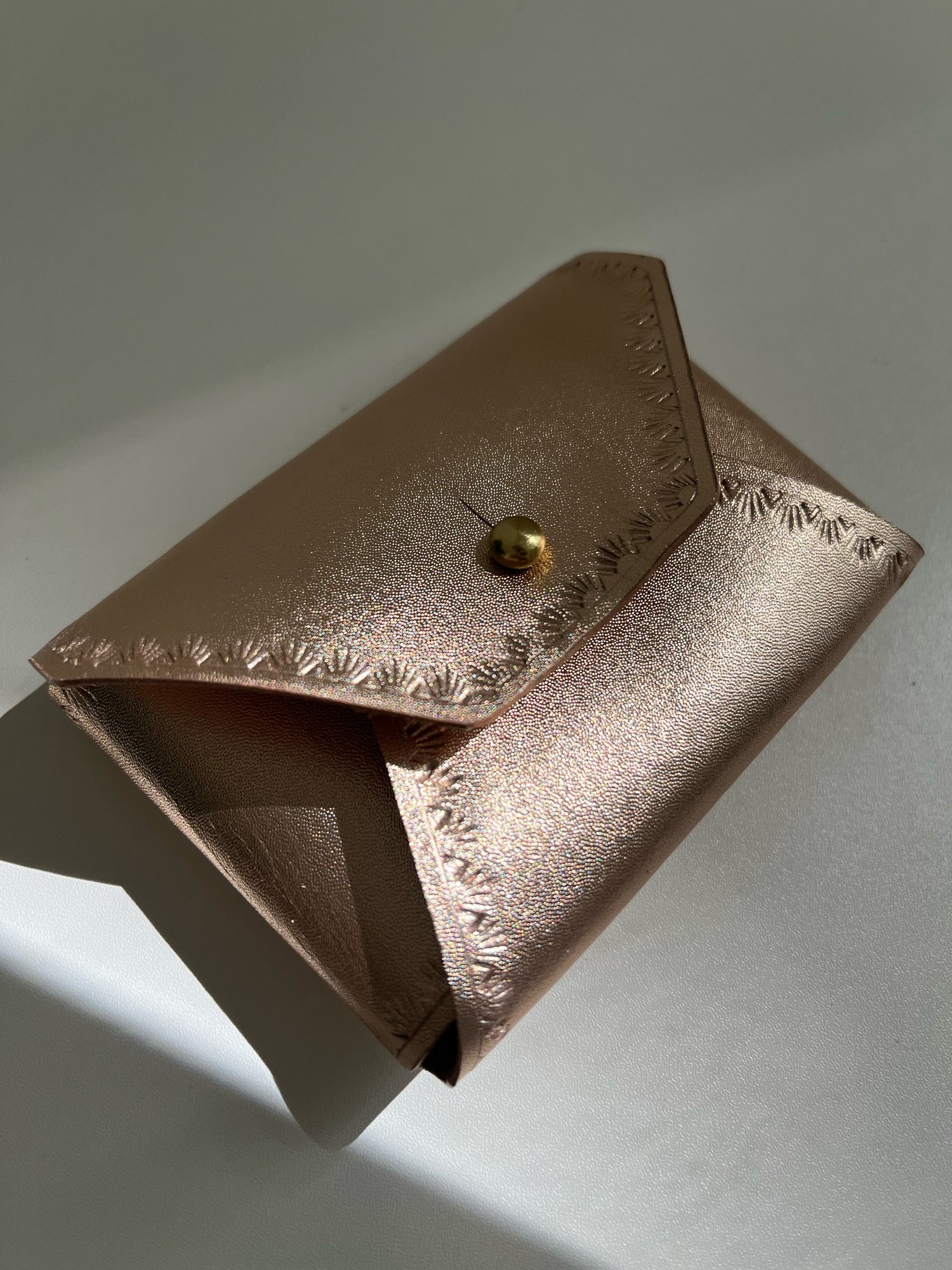 Image of Sepici Rose Gold “No Stitch” Card Wallet