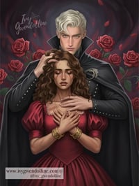Image 1 of Helena & Kaine inspired fan art print /  Bookmark / Page Overlay