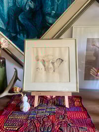 Image 1 of Watercolour and Ink Drawing of Mushroom on Paper
