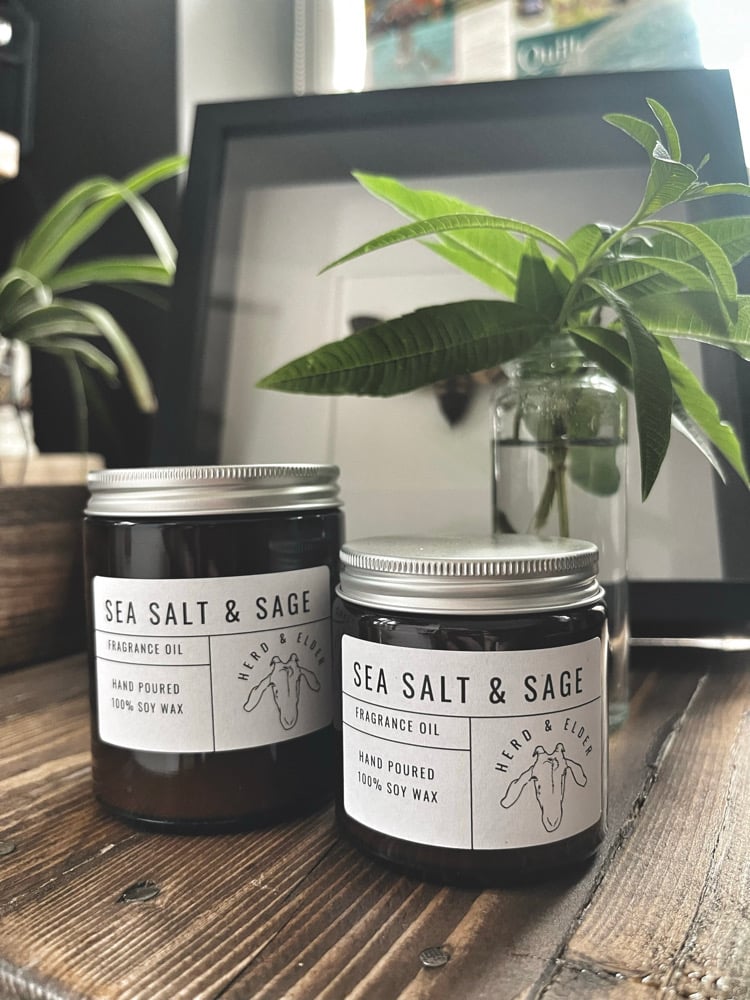 Image of Herd & Elder Sea Salt & Sage Soy Wax Candle