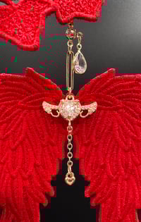 Image 3 of Red Angel Wing Ivy Suncatcher