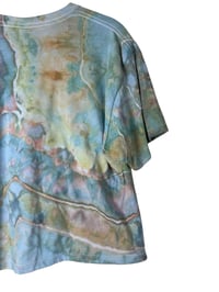 Image 4 of L Crop Tee in Muted Earthy Geode Ice Dye