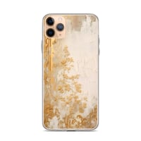 Image 2 of White and Gold Tattered Texture Goth Lolita Kawaii Baroque Clear Case for iPhone®