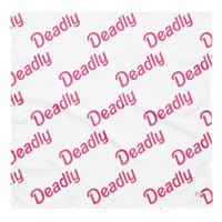 Image 2 of All-over print bandana ”Deadly Barbz” (White)