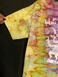 Image 2 of SMALL Hail Satan Tie Dye Shirt 2