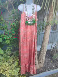 Image 1 of Pefkos maxi dress -Red mix  Size 10-18 uk