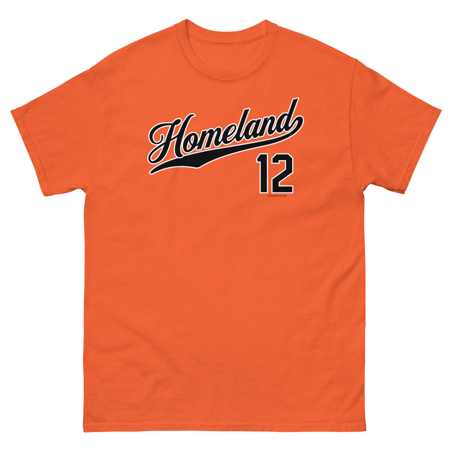 Image of Homeland Baltimore T-Shirt 21212 Mens (Orange)