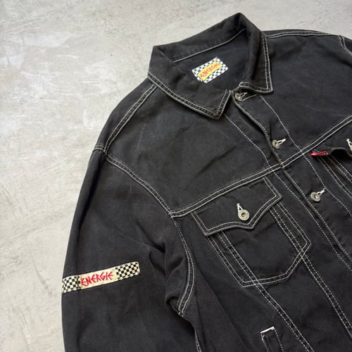 Image of 90s Energie Contrast Stitch Denim Jacket, size large