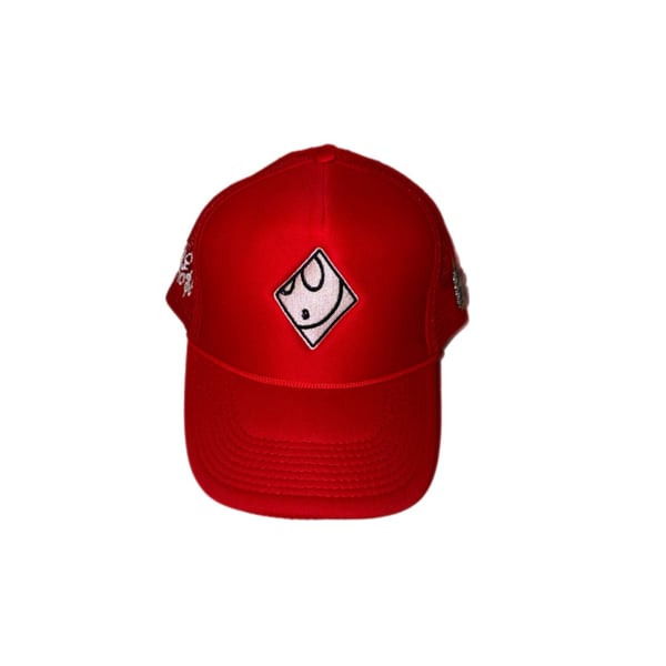 Image of Ghost Trucker Hat in Red/White