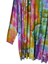 Image 4 of 4X PLUS Jersey Knit Open Cardigan in Euphoria Watercolor Ice Dye