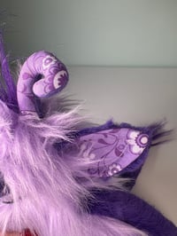 Image 3 of Happy Weighted Cyclops Monster w/ Tail -  Purple