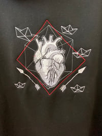 Image 3 of BLACK Heart Guy Hoodie  one size JP & RL collaboration  2021 