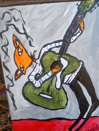 Image 3 of Fox Playing Green Guitar 