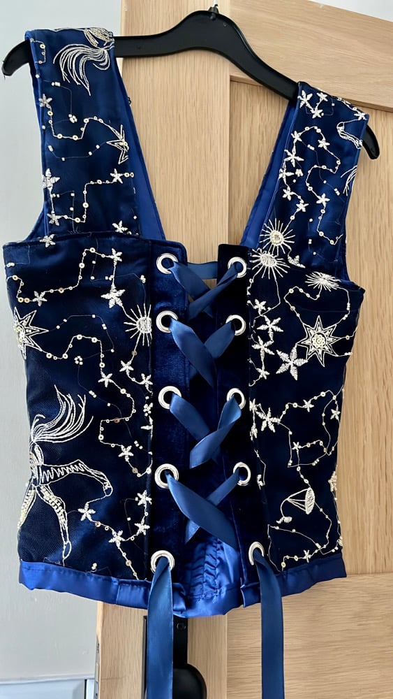 The V neck Midnight corset Handmade Top